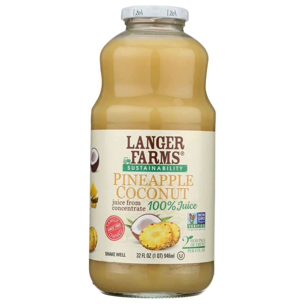L & A JUICE: Pineapple Coconut Juice, 32 fo