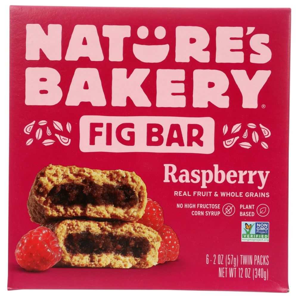 NATURES BAKERY: Whole Wheat Fig Bars Raspberry, 12 oz