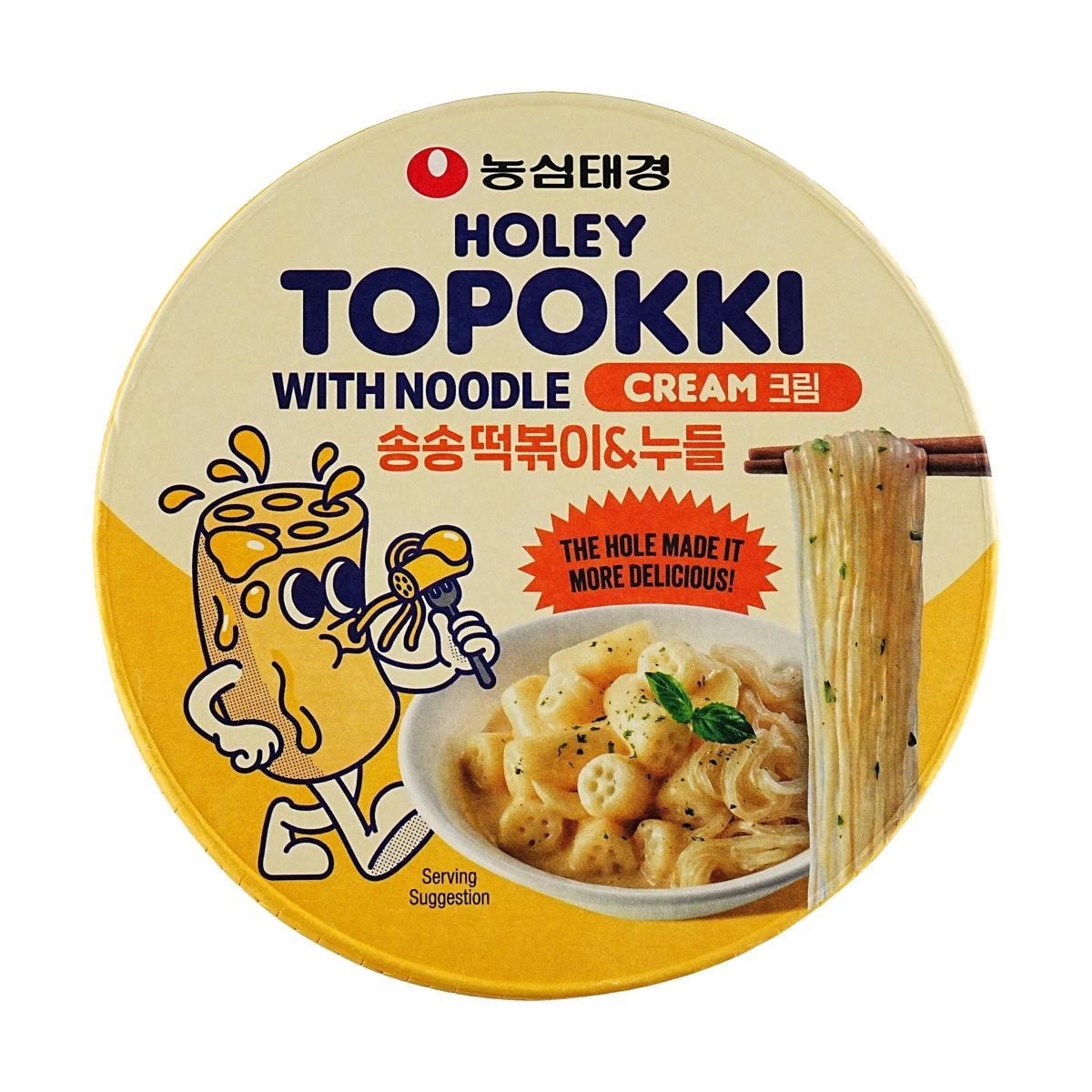 Holey Topokki Cream Sauce Flavor With Glass Noodle