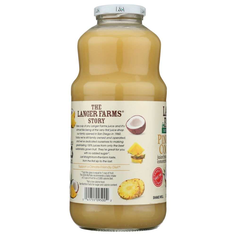 L & A JUICE: Pineapple Coconut Juice, 32 fo