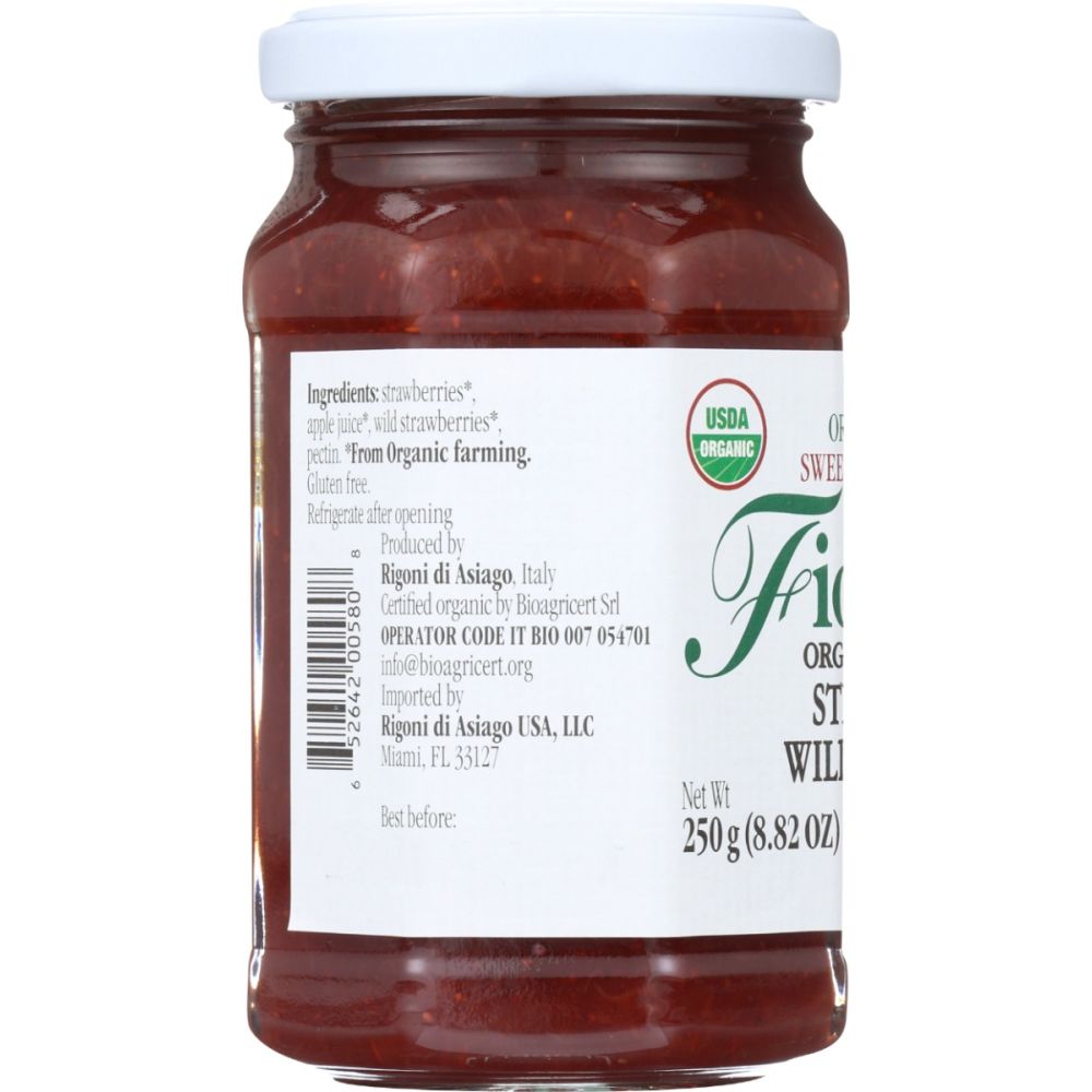 RIGONI: Fiordifrutta Strawberries and Wild Strawberries, 8.82 oz