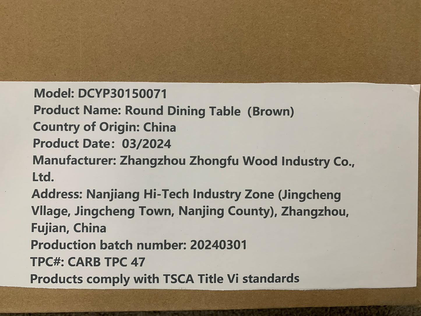 31.5 Inch Round Dining Table