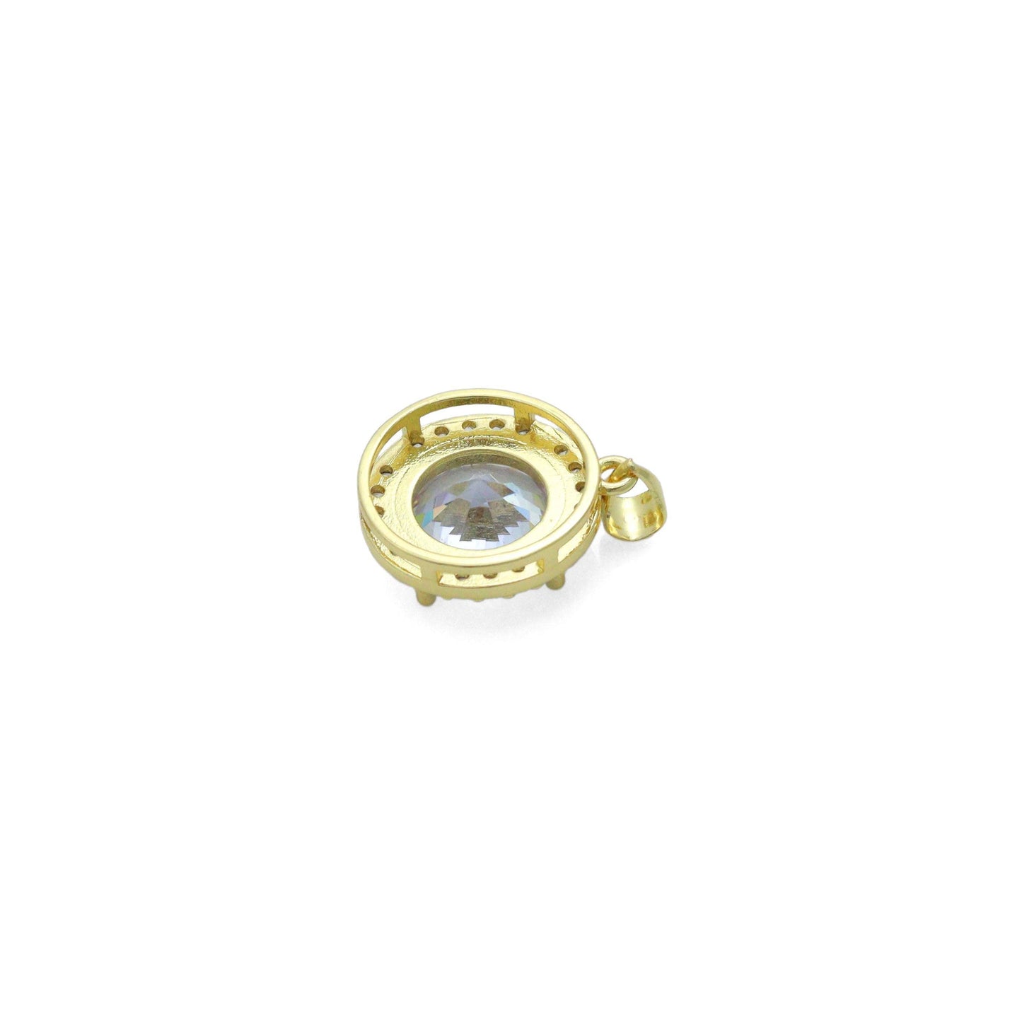Big Crystal Round Charm Pendant, Sku#LK1097