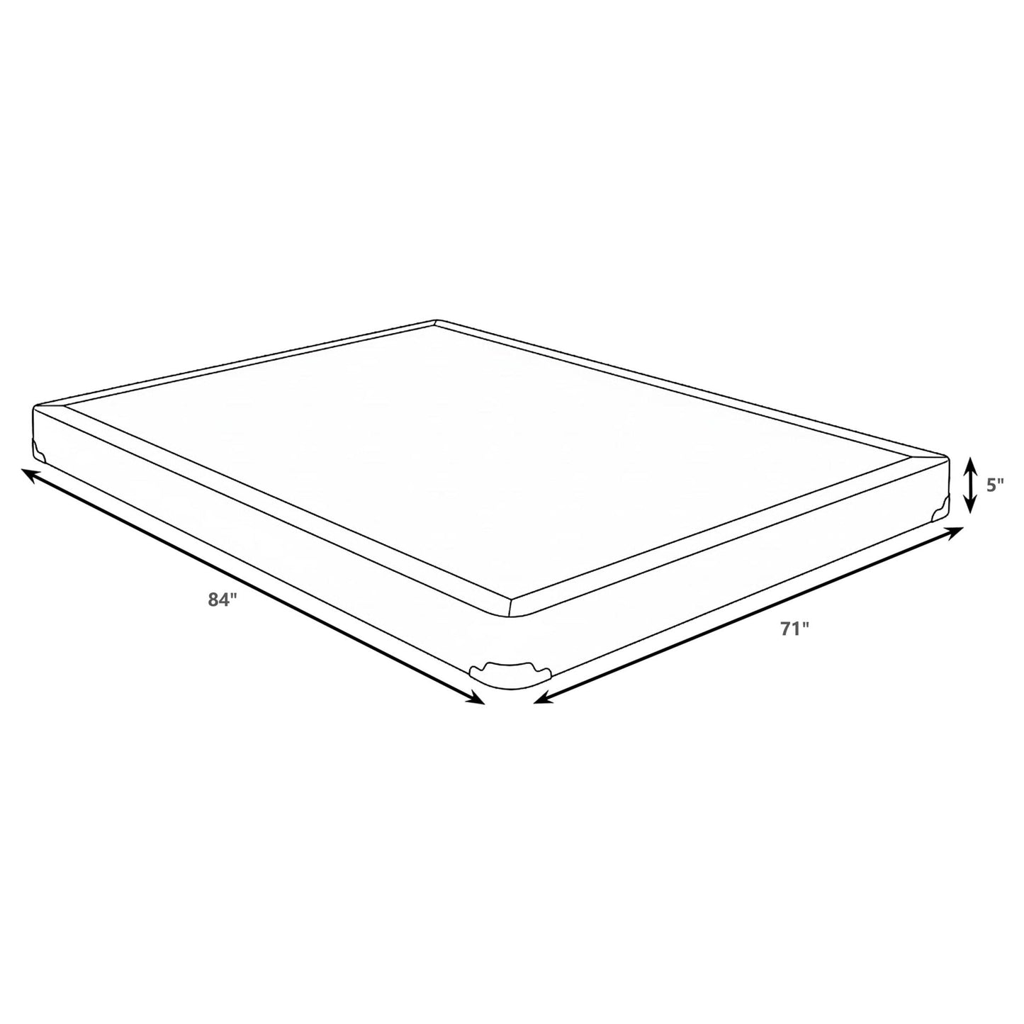 Mercer 5-inch Split California King Low Profile Foundation