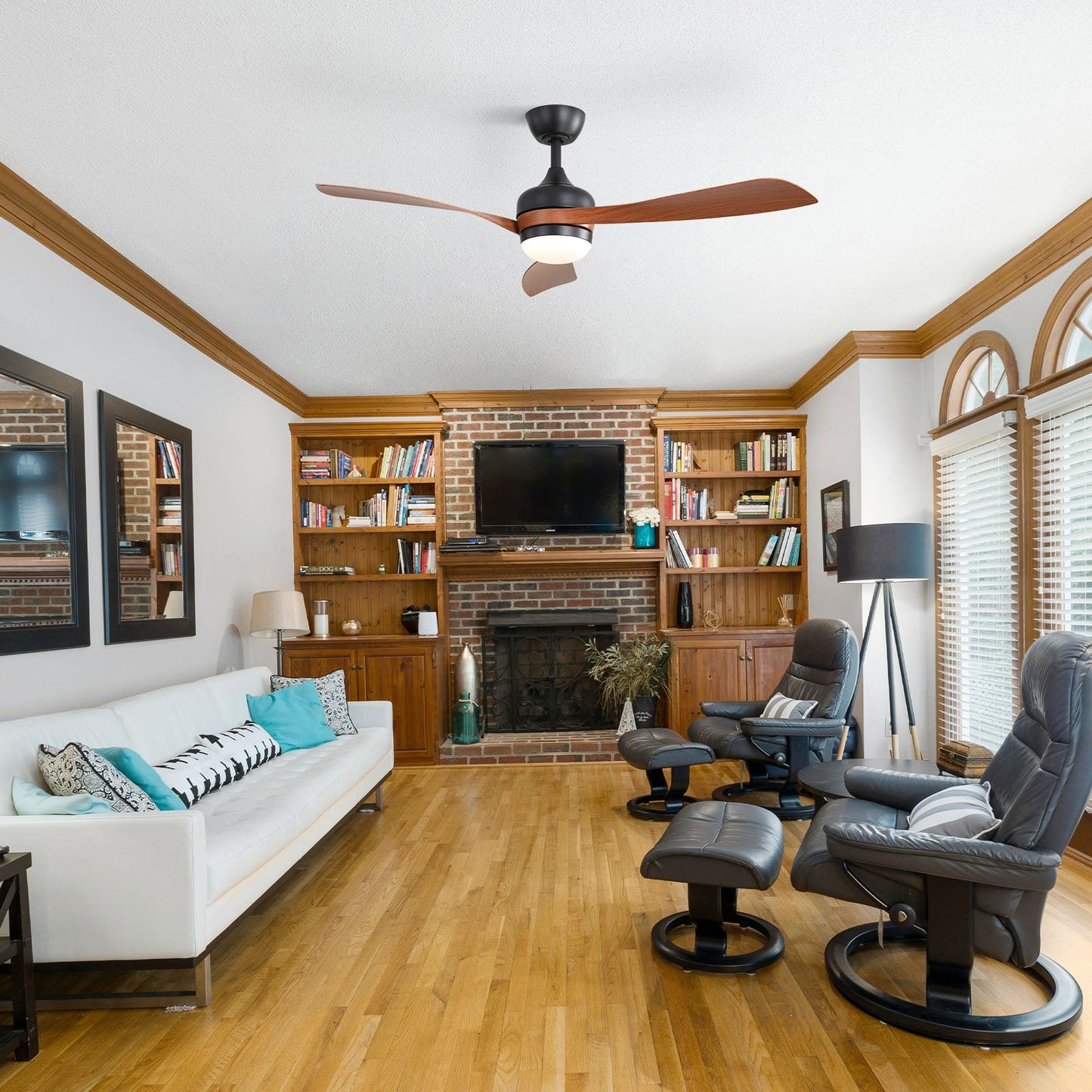 52-Inch Ceiling Fan With Reversible DC Motor and LED Light