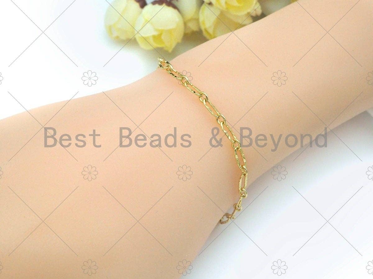 Dainty Finished Gold Necklace and Bracelet for Women, Gold Chain Ready to wear w/Lobster Clasp, 16"/32"/7", sku#LK107