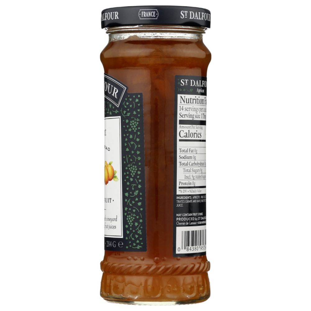 ST DALFOUR: Apricot Fruit Spread, 10 oz