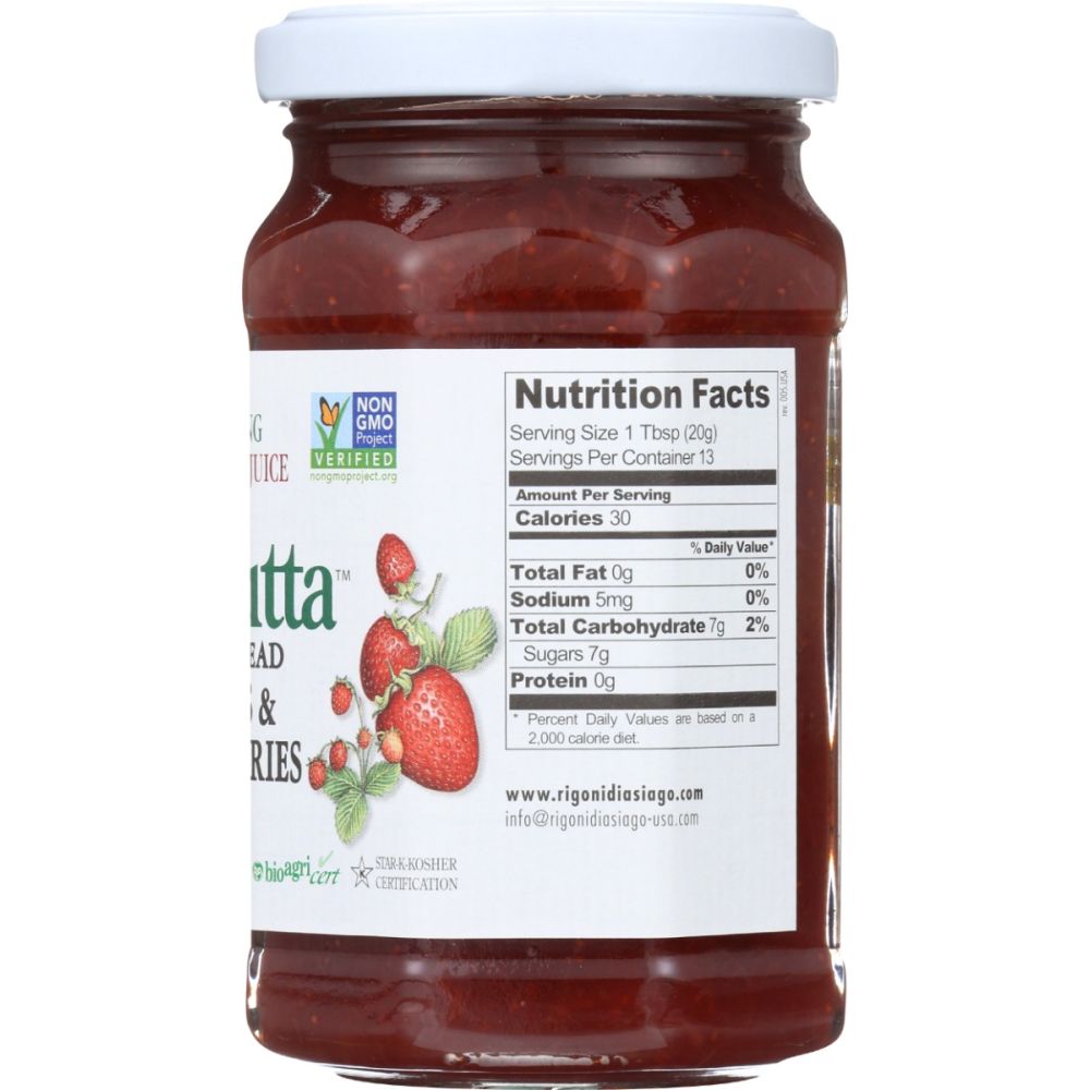 RIGONI: Fiordifrutta Strawberries and Wild Strawberries, 8.82 oz
