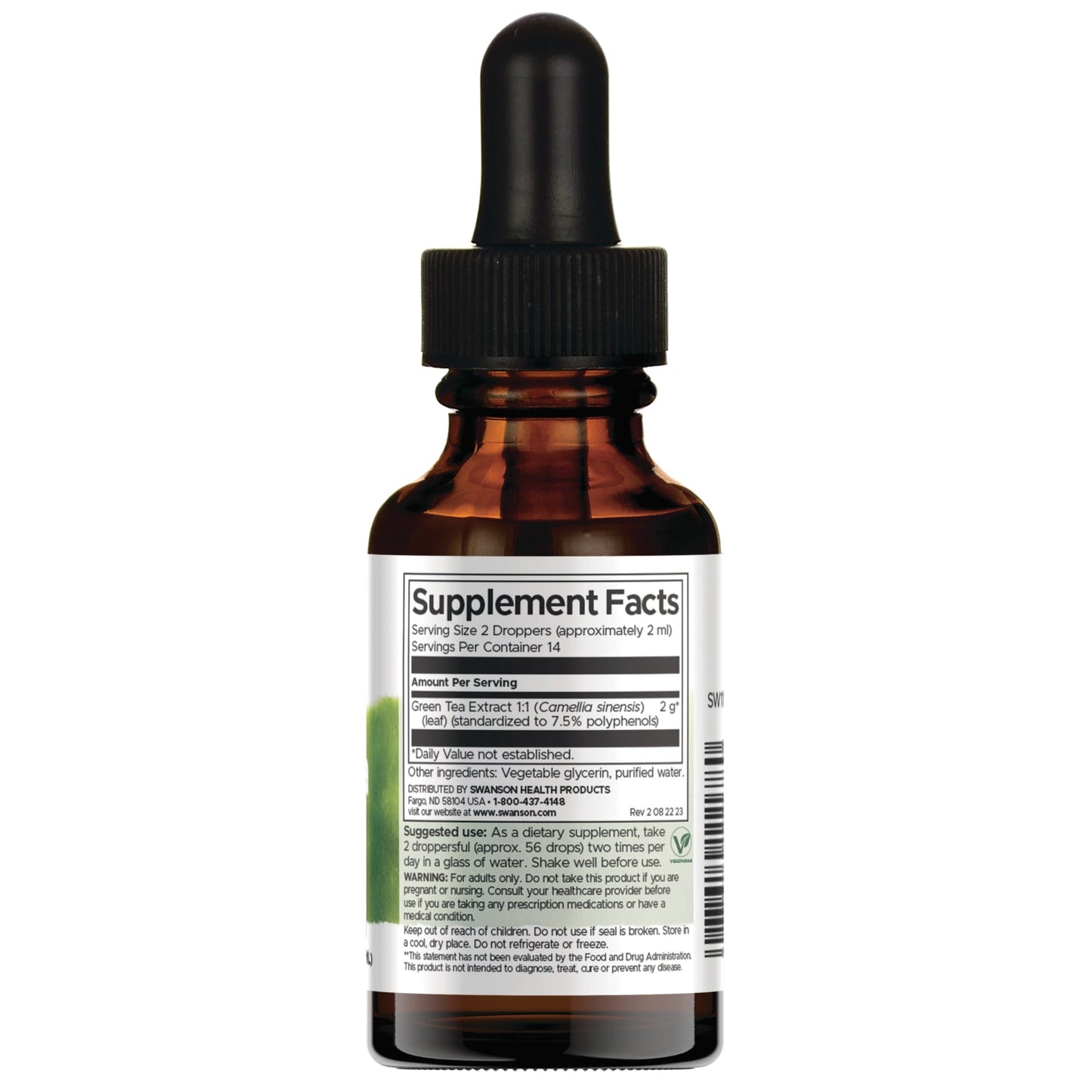 Green Tea Liquid Extract - Alcohol & Sugar Free