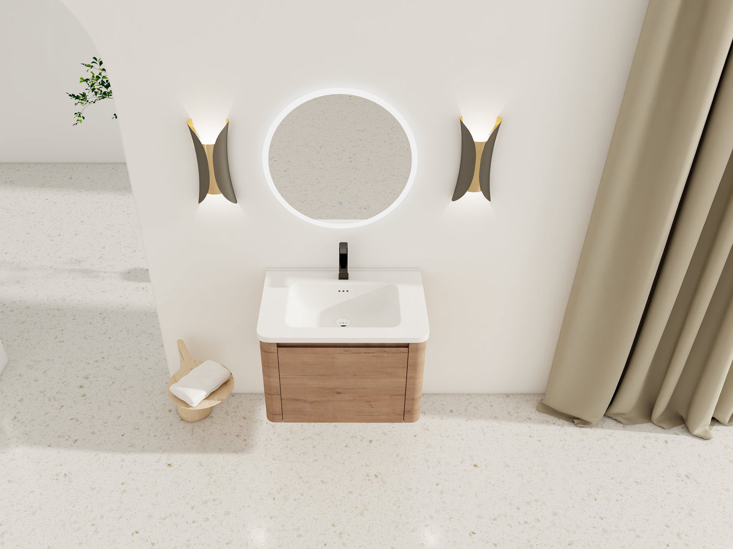 28'' Wall-Mounted Bathroom Vanity