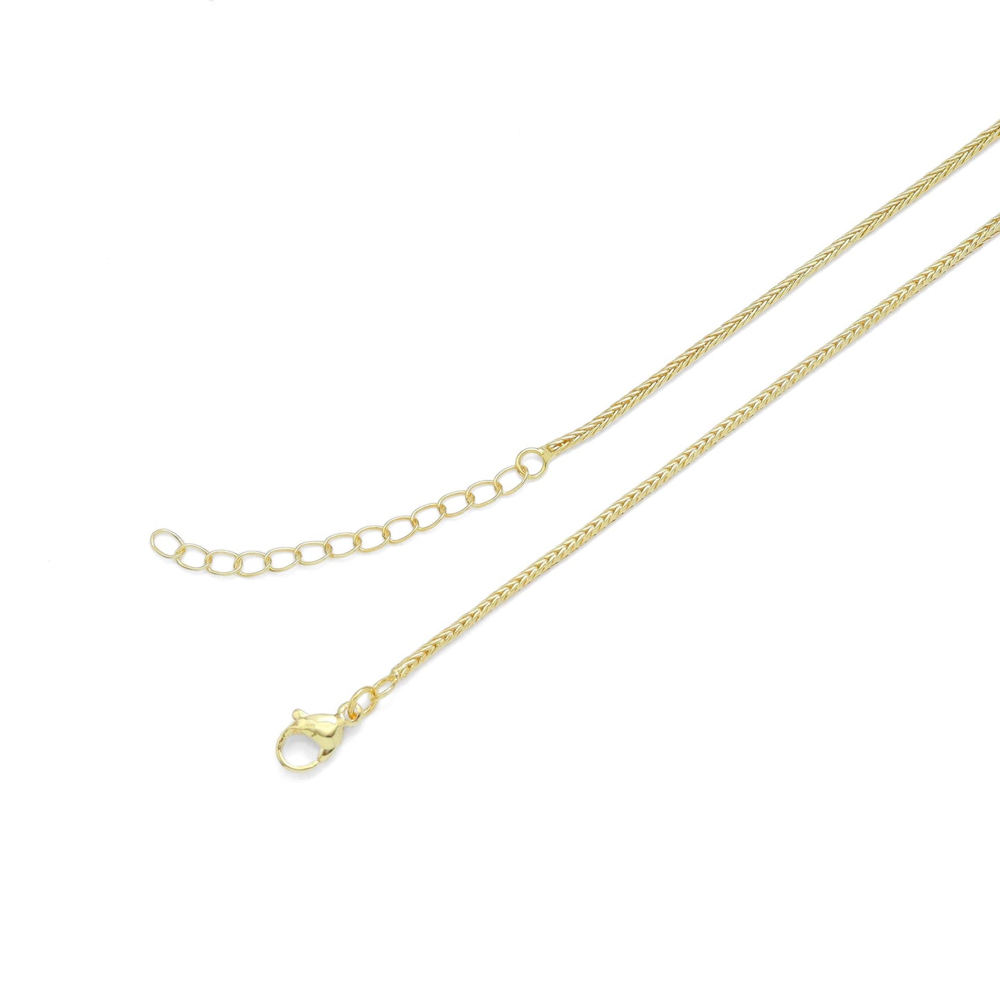 Silver Gold Wheat Chain  Necklace, Sku#LD552