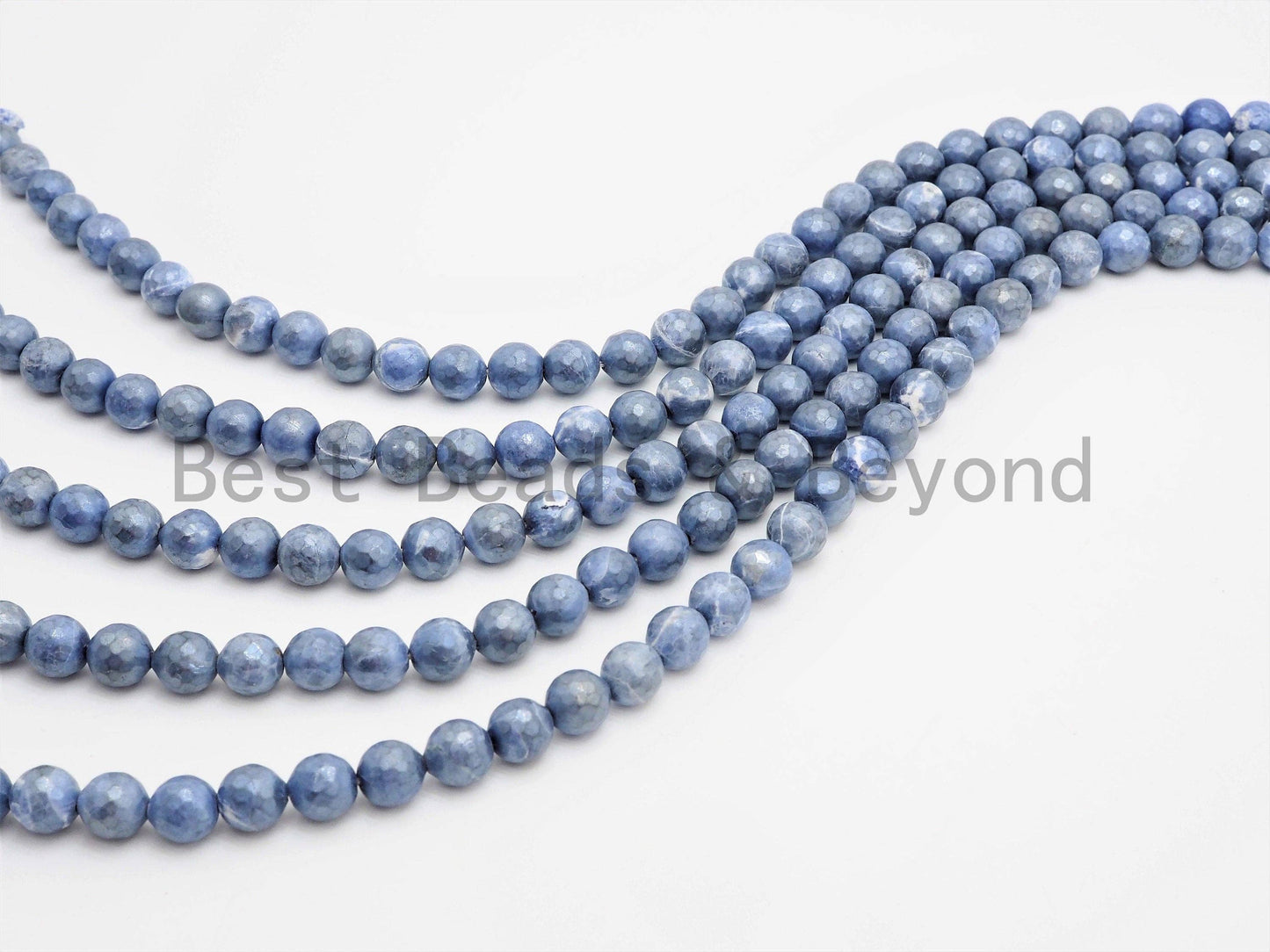 Quality Plated Facete Blue Sodalite Beads, sku#429