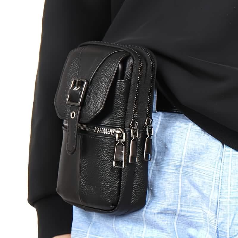 男性用本革ウエストバッグ財布