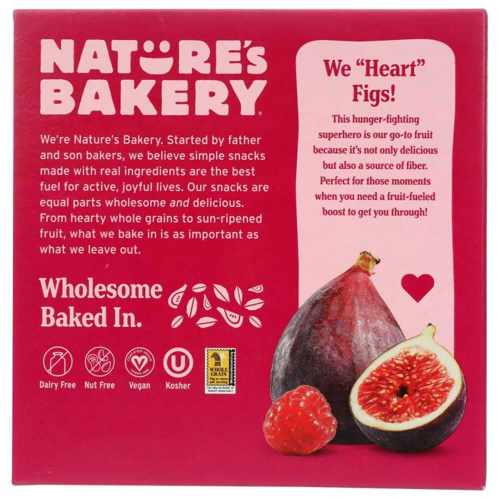 NATURES BAKERY: Whole Wheat Fig Bars Raspberry, 12 oz