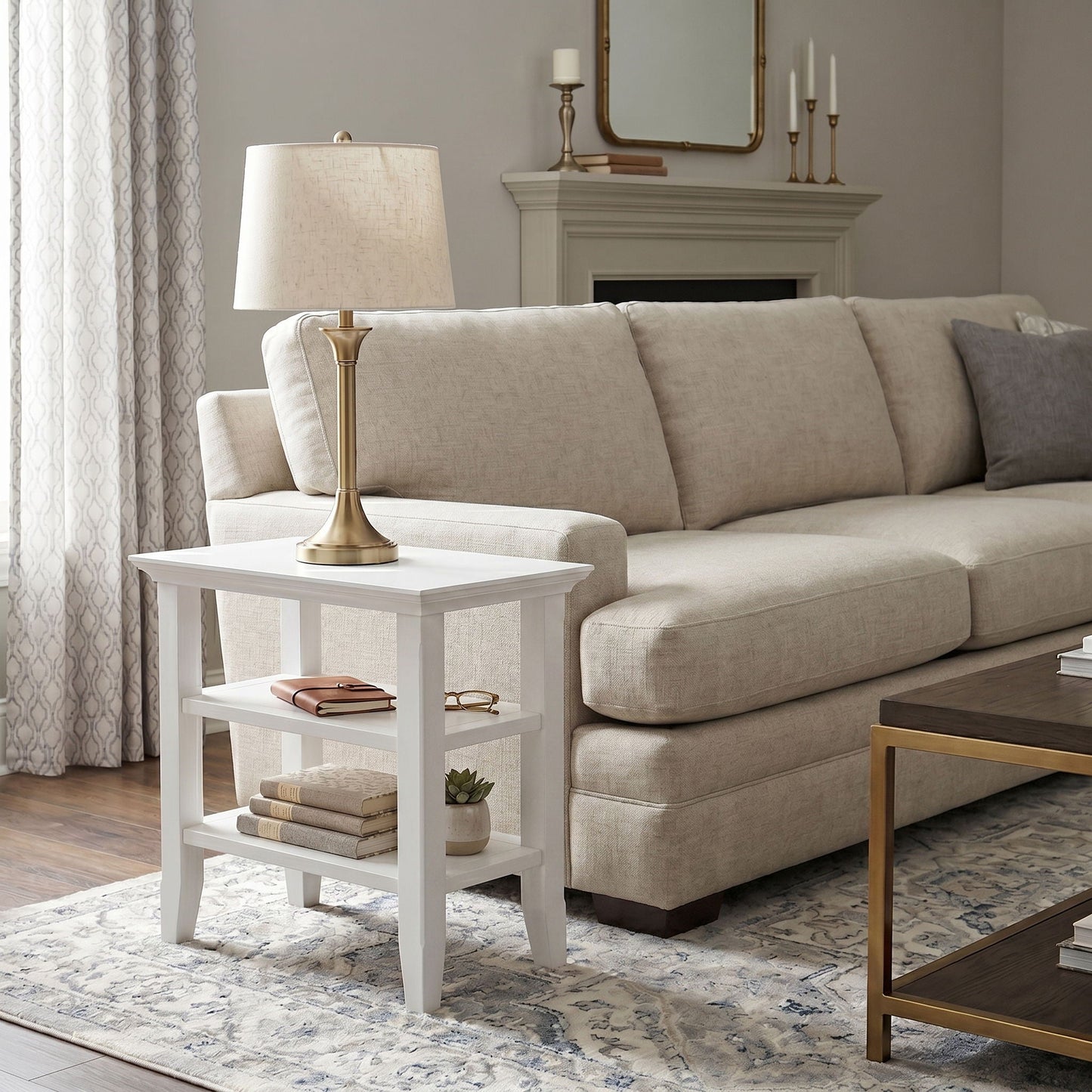 Acadian - Narrow Side Table, Handcrafted