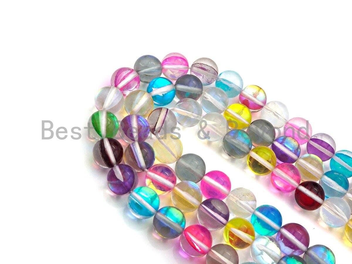 NEW Multicolor Spectrolite Quartz, High Quality in Round 6mm/8mm/10mm/12mm, Manmade Crystal beads, 15.5inch strand, SKU#U840