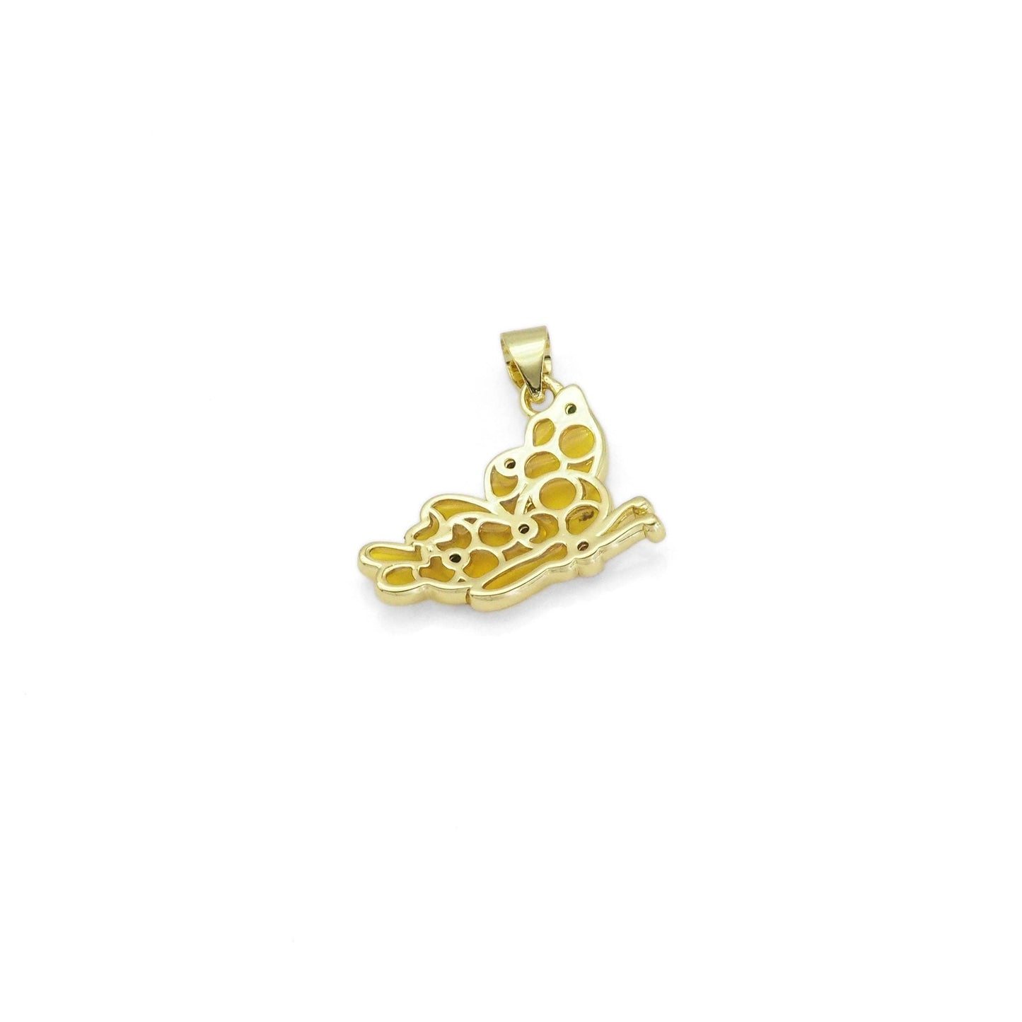 Gold Yellow Butterfly Charm, Sku#LK869