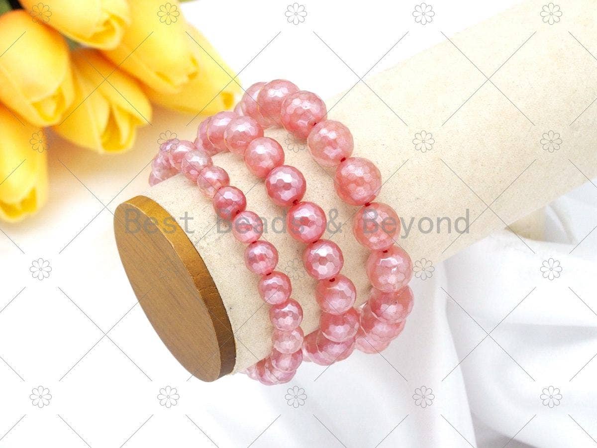 Mystic Pink Quartz Stretchy Bracelet, EF70