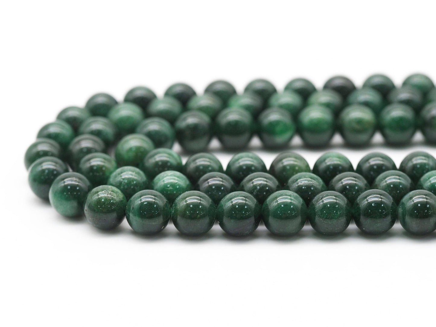 Genuine Green Kanite Round Smooth Beads, Sku#U1361