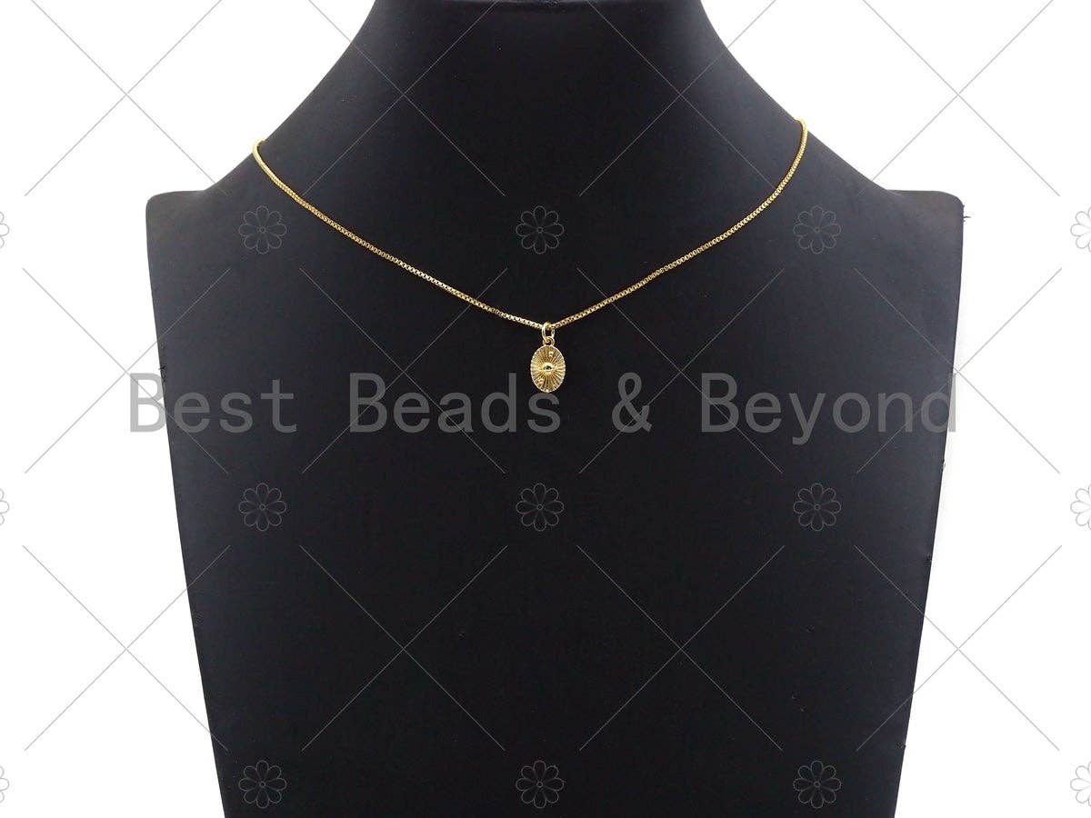 CZ Micro Pave Earth On Oval Shape Pendant/Charm, Oval Cubic Zirconia Global Pendant, Real Gold Plated,8x13mm,Sku#L314