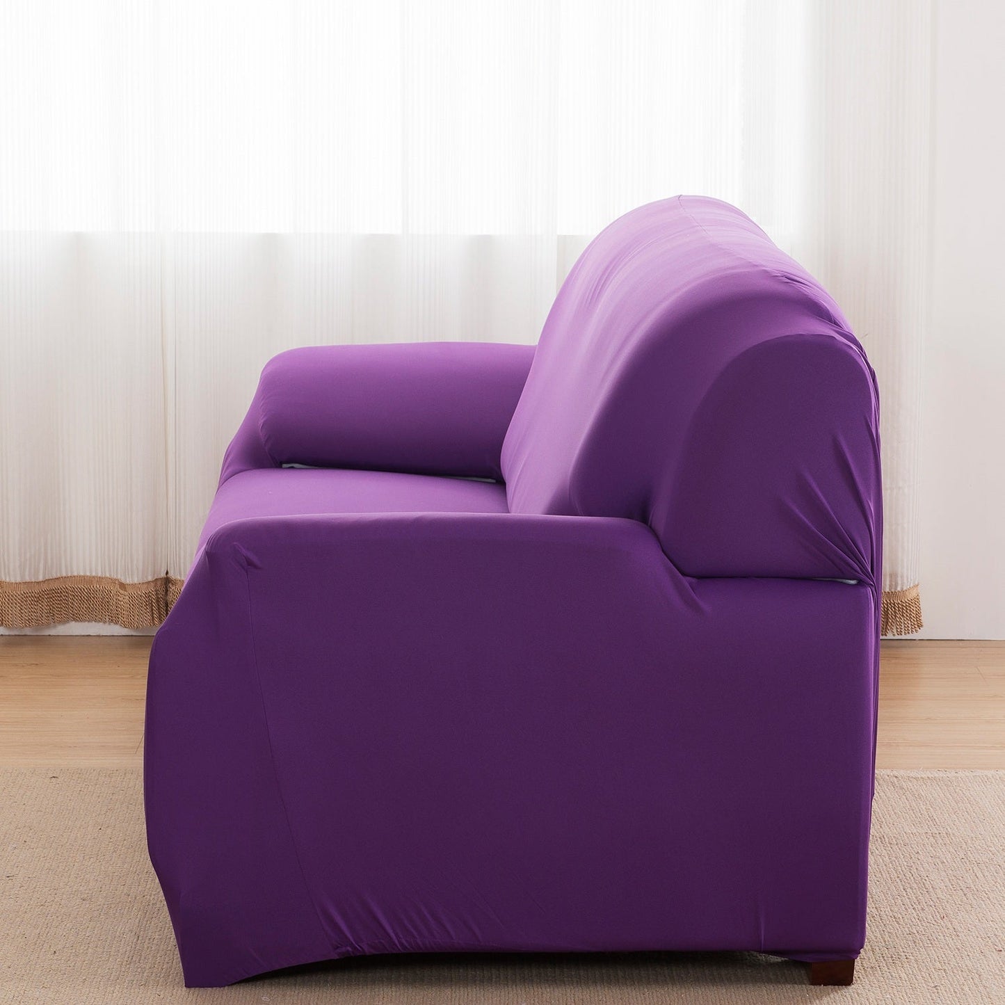 Printed Stretch Sofa Cover for 1-Seater - Slim Fit