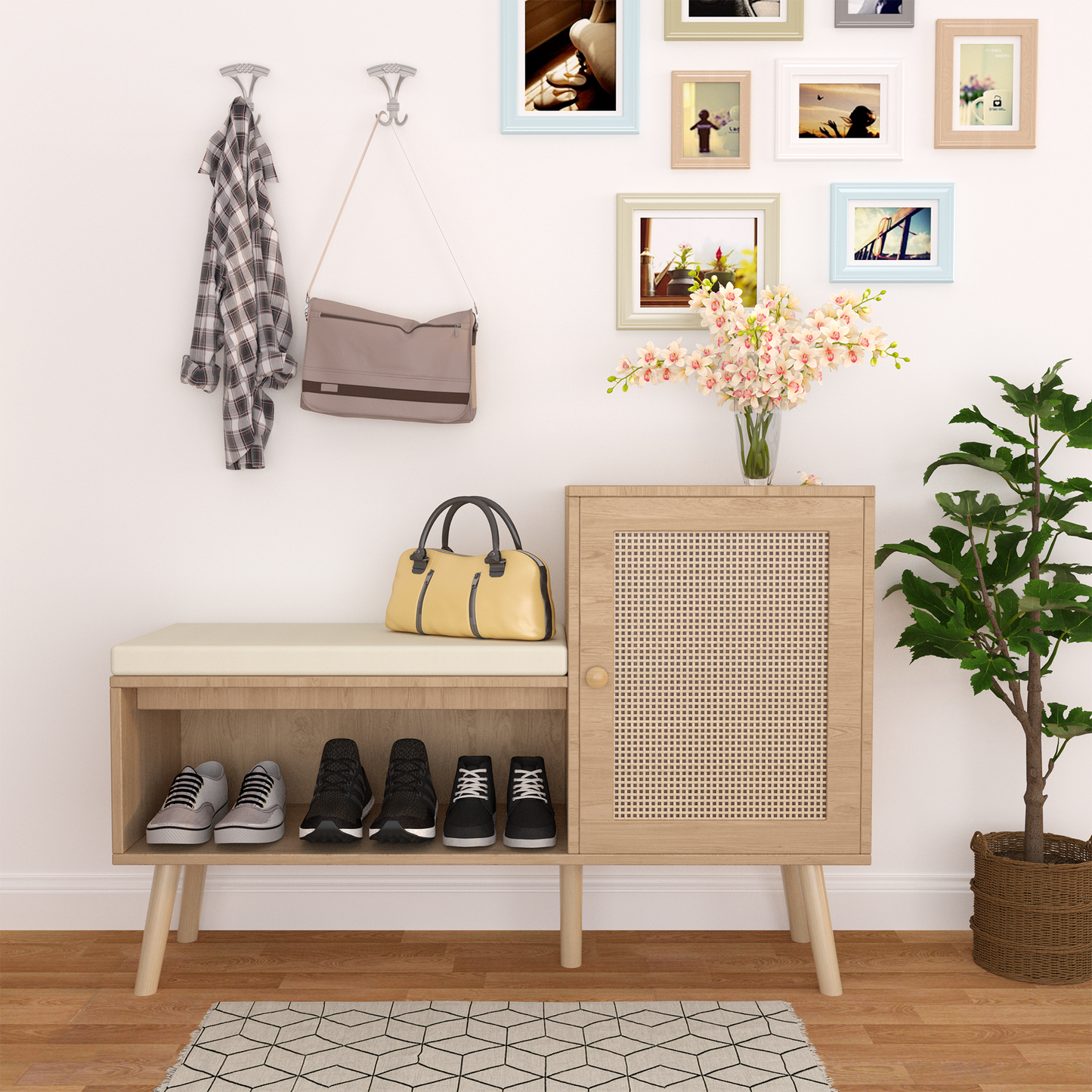 2-in-1 Shoe Storage Bench