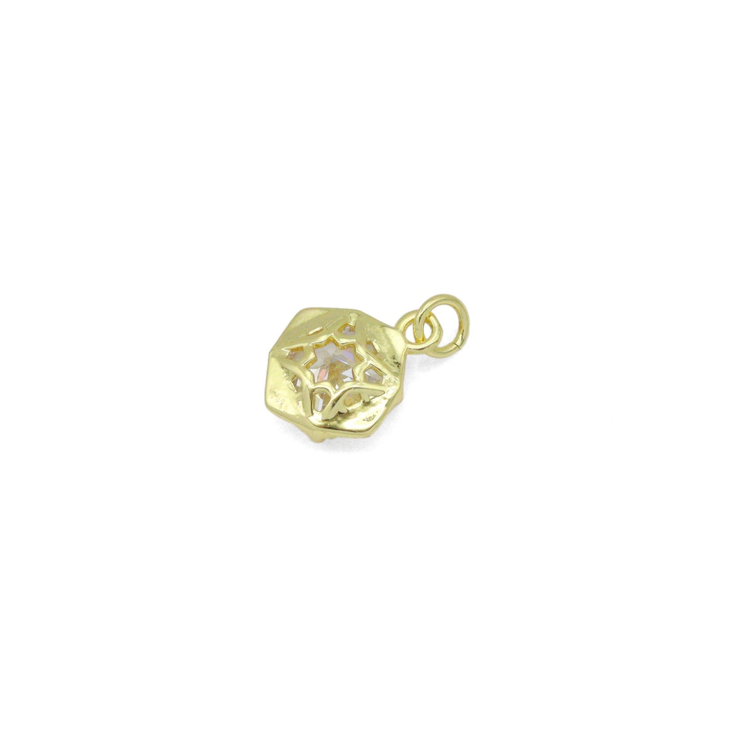 Square big diamond CZ Rhombus Charm Pendant, Sku#LK1076