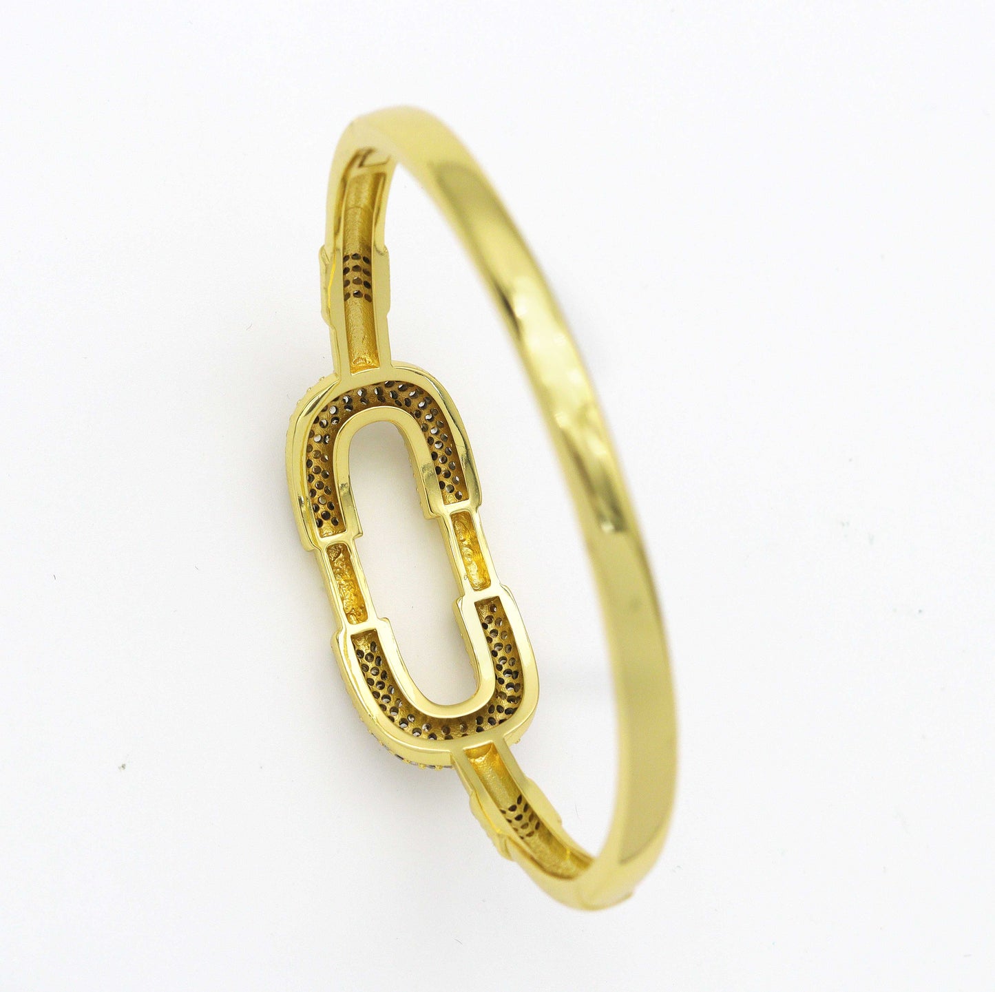 CZ Oval Link Adjustable Bracelet and Rings, Sku#X323
