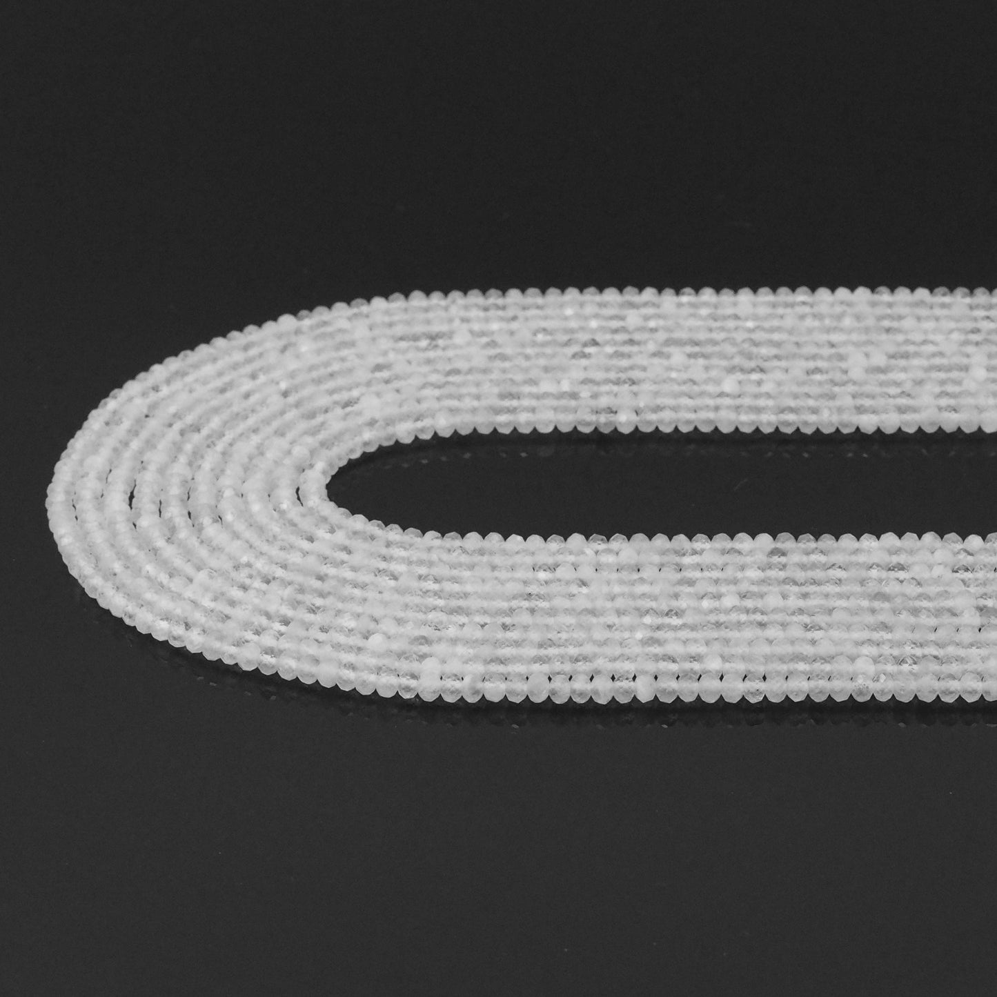 Genuine Moonstone Faceted Rondelle Beads, Sku#U1629
