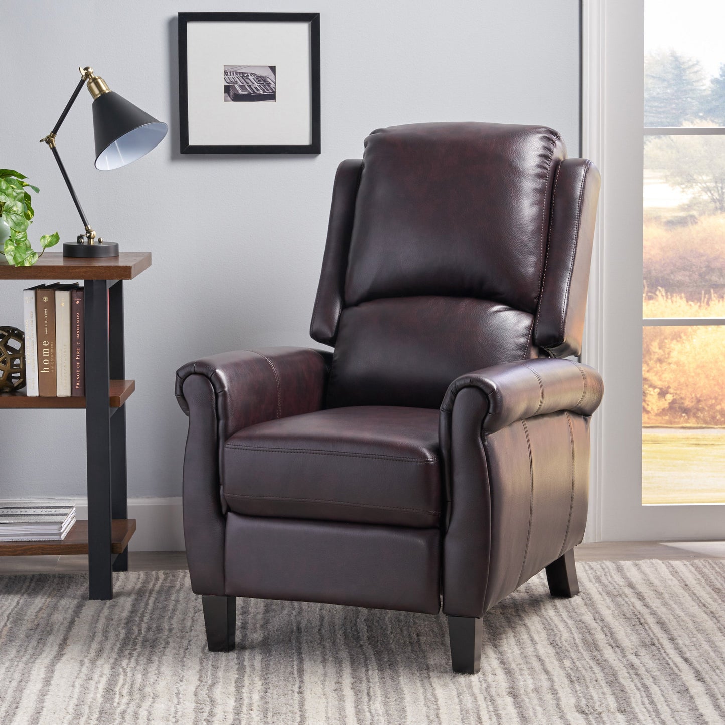 Mid-Century Modern Fabric Recliner Chair