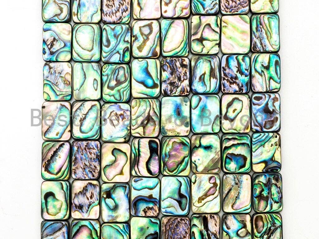 Quality Natural Abalone Flat Rectangle Shell beads Strand