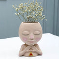 Face Flower Pot Head Vase for Indoor Plant Decoration
