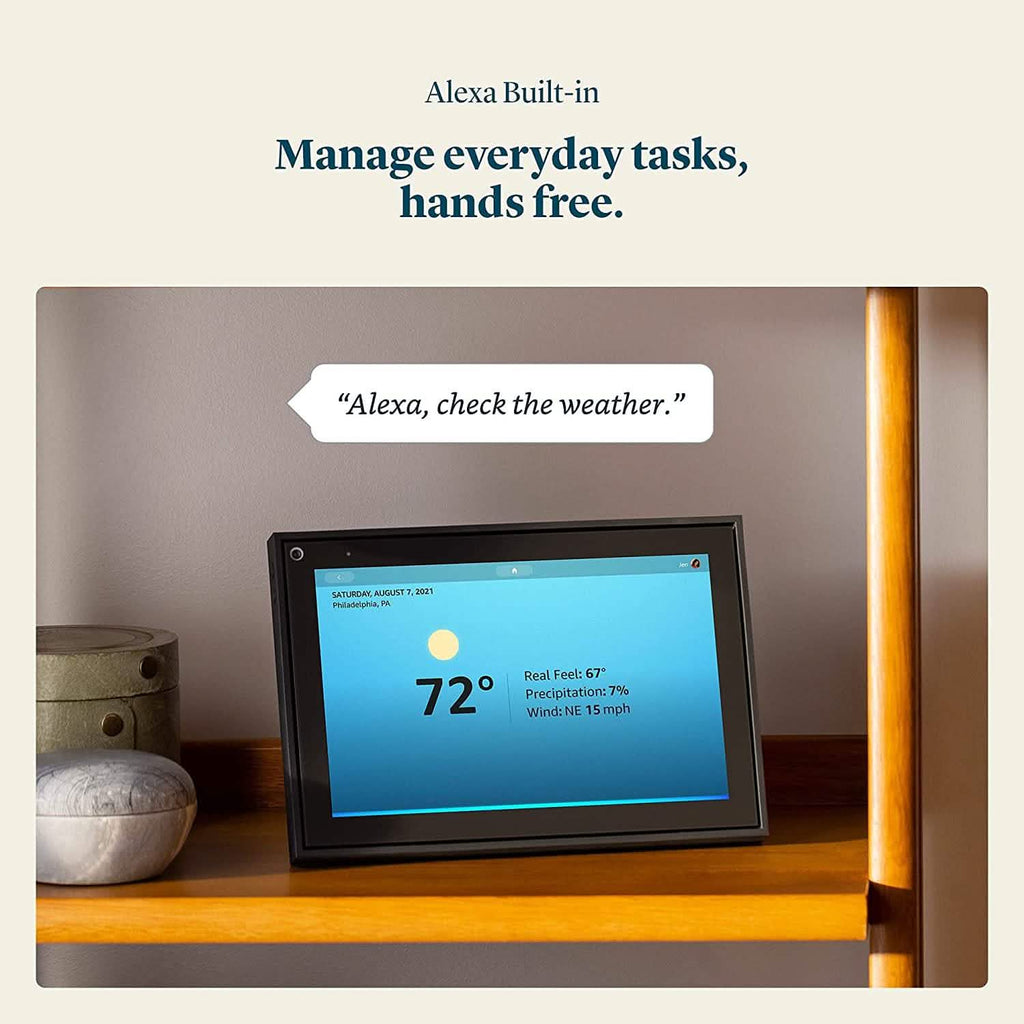 Facebook Portal Écran tactile 10 po pour appels vidéo intelligents avec Alexa – Noir