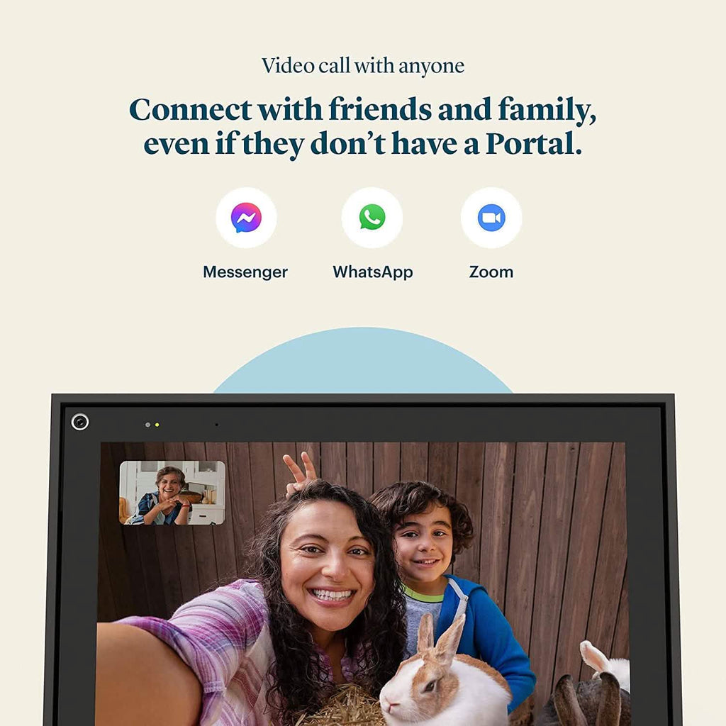 Facebook Portal Écran tactile 10 po pour appels vidéo intelligents avec Alexa – Noir