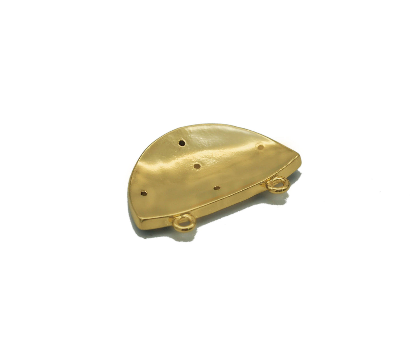 CZ Enamel Half Circle Charm, Sku#LK650