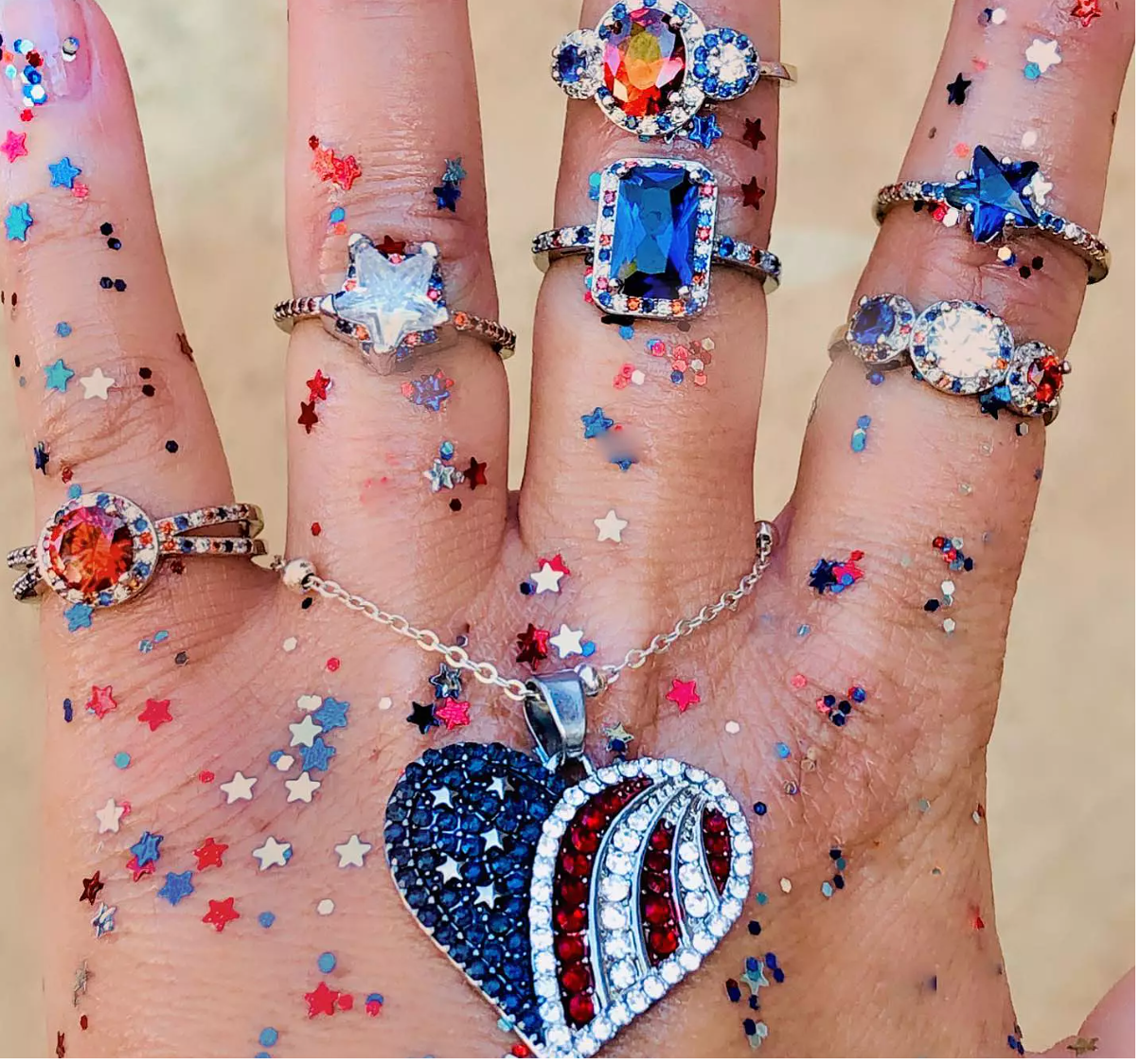 Sapphire America Ring