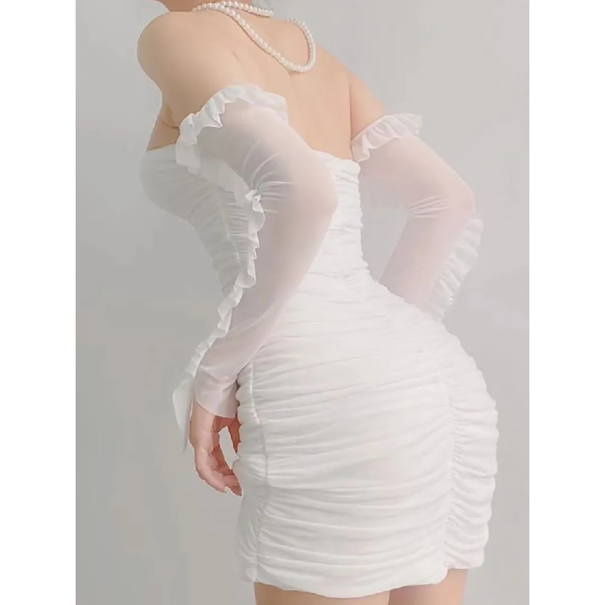 Mesh Ruched Dresses
