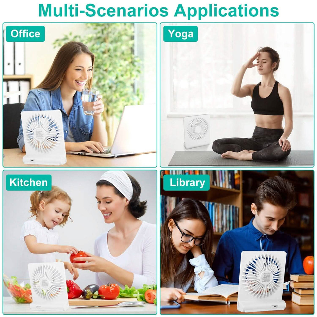Fan USB Rechargeable Table Portable Desk Cooling Fan