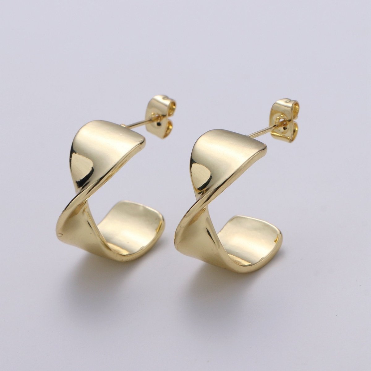 Fancy Gold Hoop Earrings, Gold Hoops, Bold Hoop Earrings, Twisted Hoop Earrings, Dainty Hoops, Minimalist Earrings, Modern Earrings, Gift Q-248