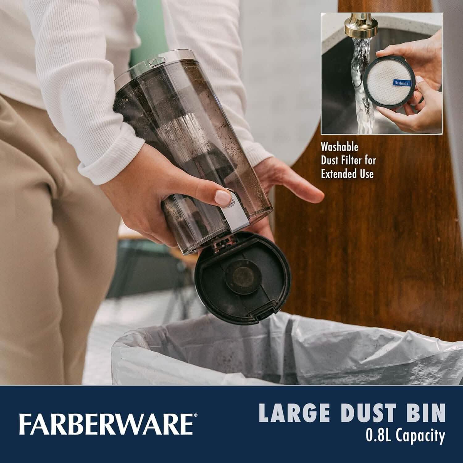 Farberware クラシックスティック掃除機 ハンドヘルド掃除機に変換可能