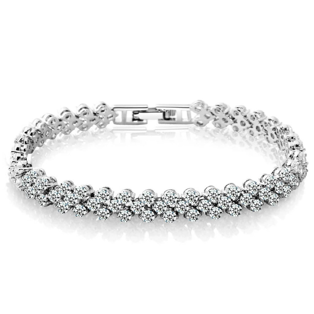 Fashion Women Silver Crystal Diamond Bracelet