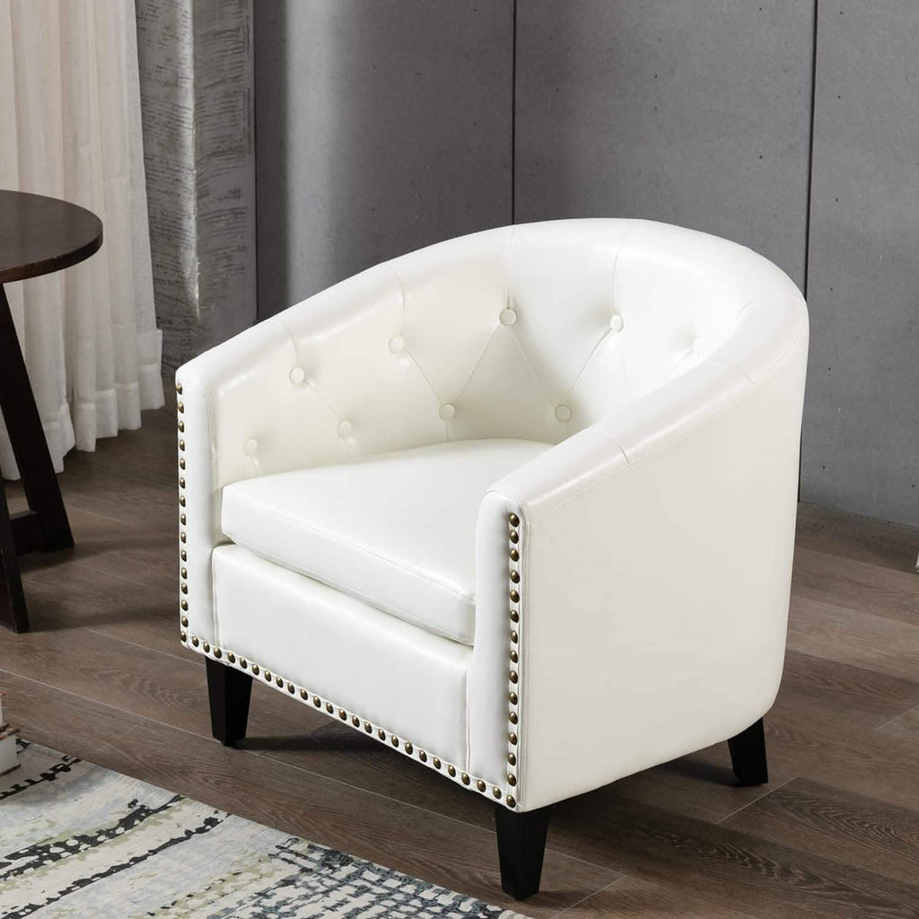 Fauteuil Club en Similicuir Fauteuil Baquet Fauteuil Tub Rembourré