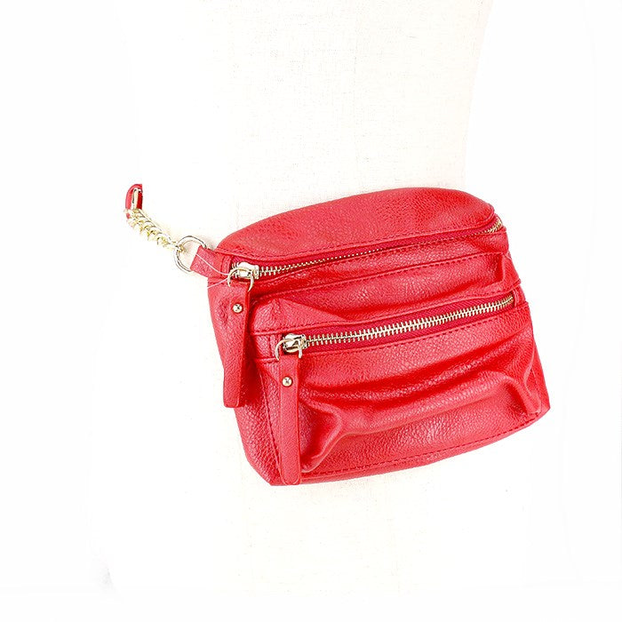Faux Leather Crossbody / Fanny Pack / Belt Bag