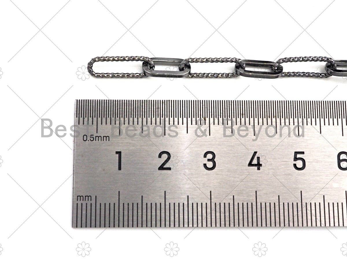 Mixed Paperclip Chain by yard, Fancy Paper clip chain, sku#M356