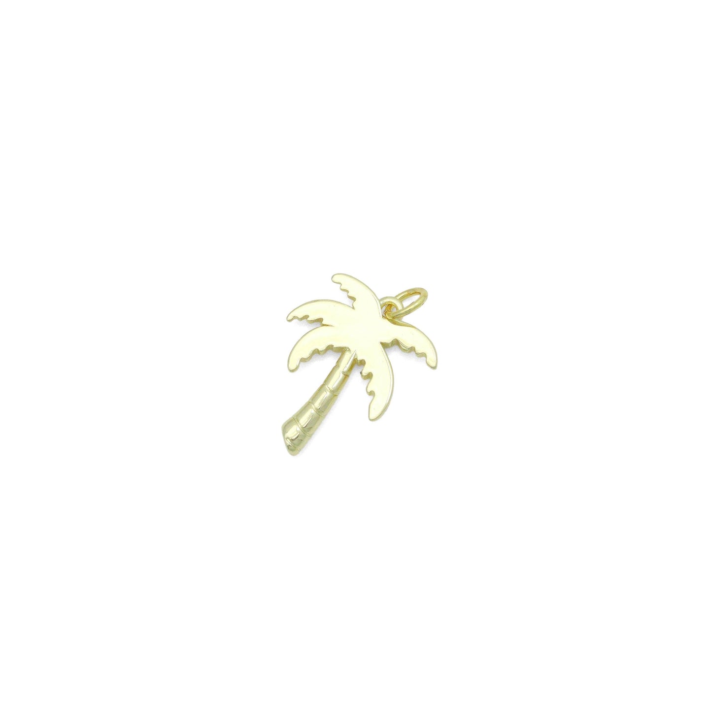 Gold Silver Coconut Palm Tree Charm Pendant, Sku#A486