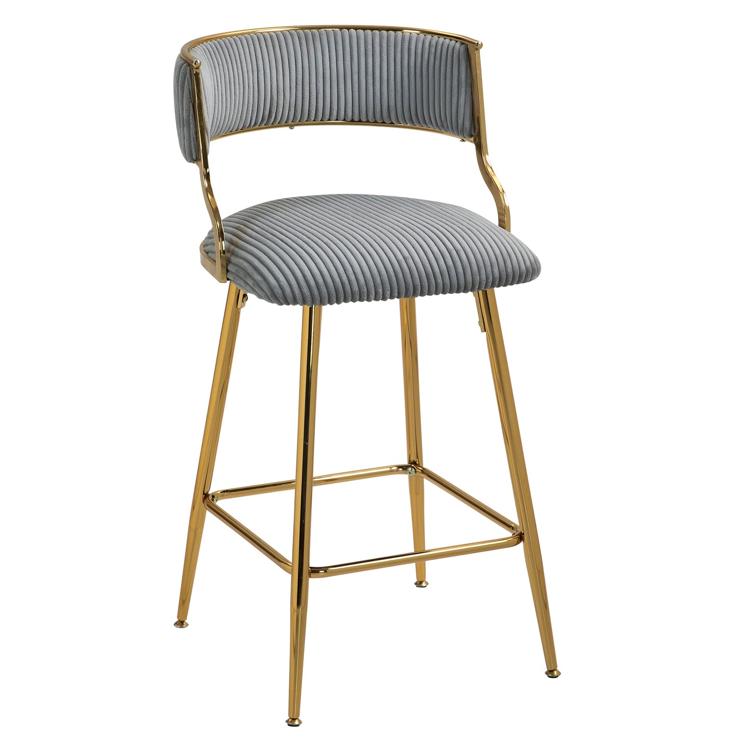 Set of 2, 26'' Counter Height Bar Stools - Grey