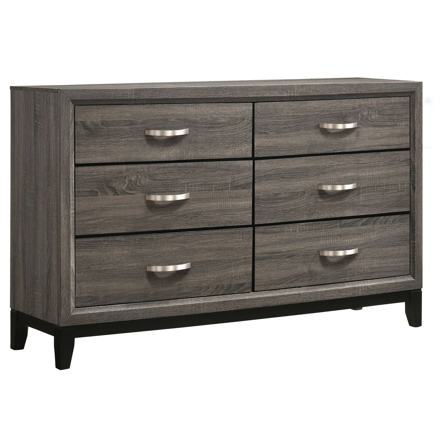 Watson Five-piece Full Bedroom Set Grey Oak