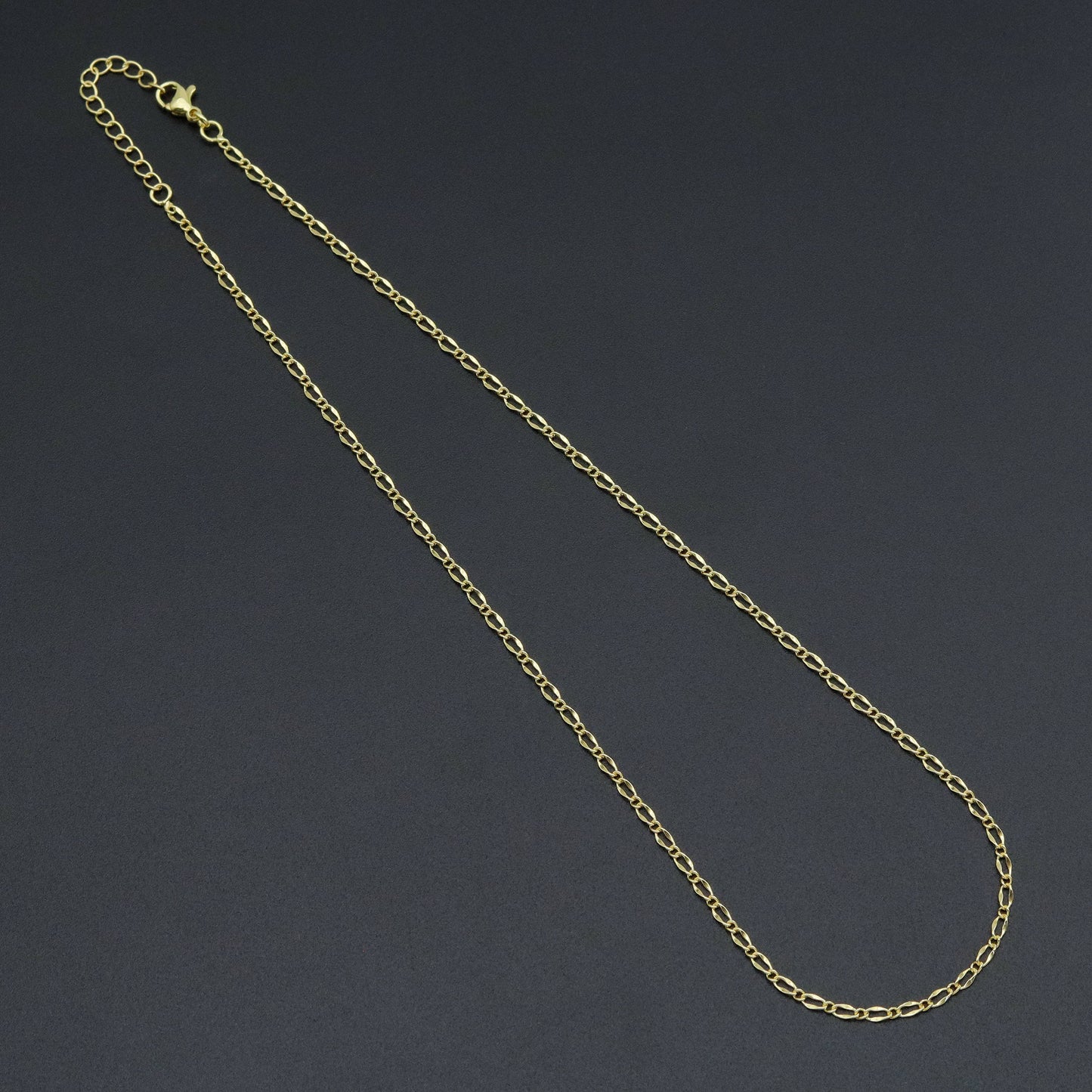 18K Gold Dainty Oval link Chain necklace, sku#JL128
