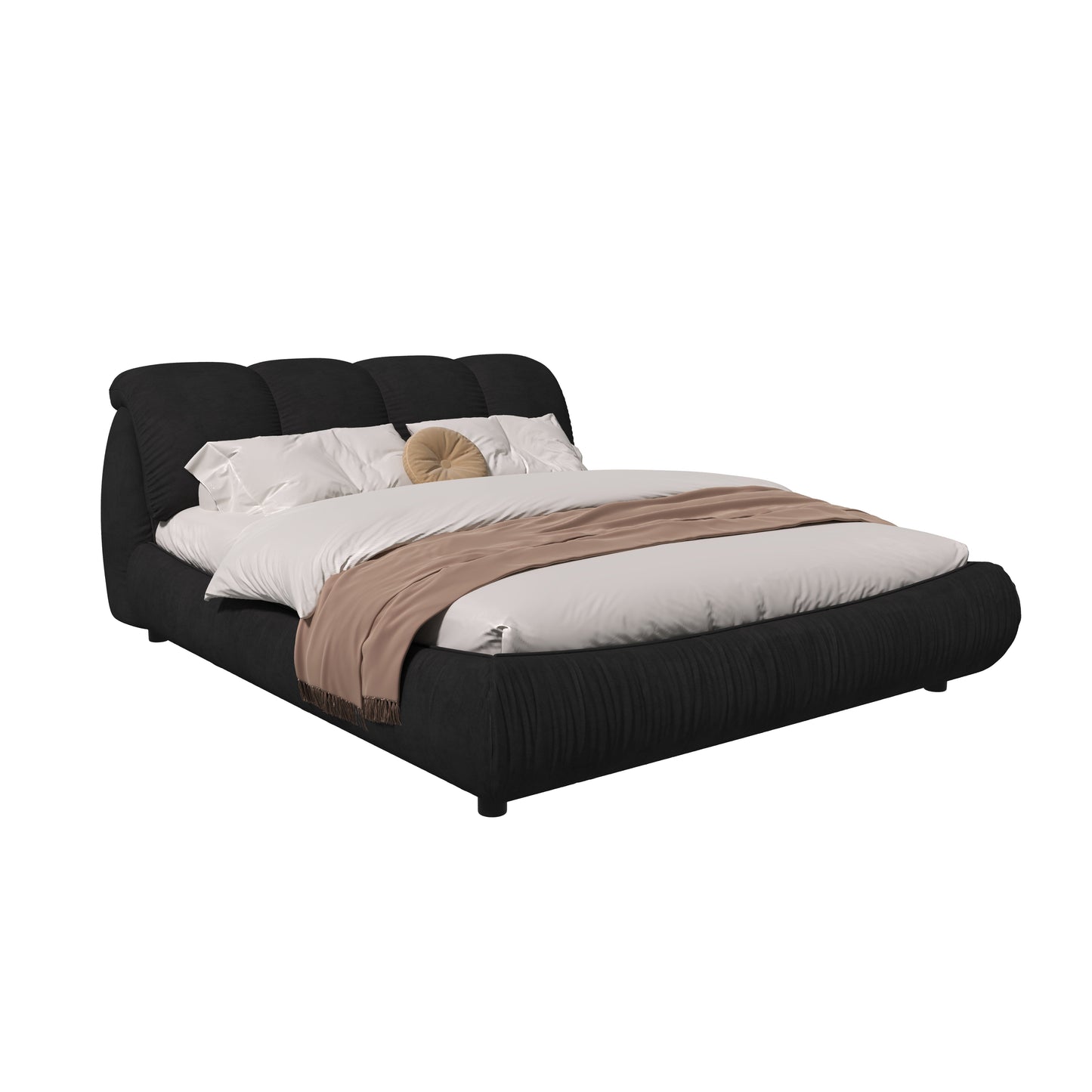 Queen Size Luxury Upholstered Platform Bed