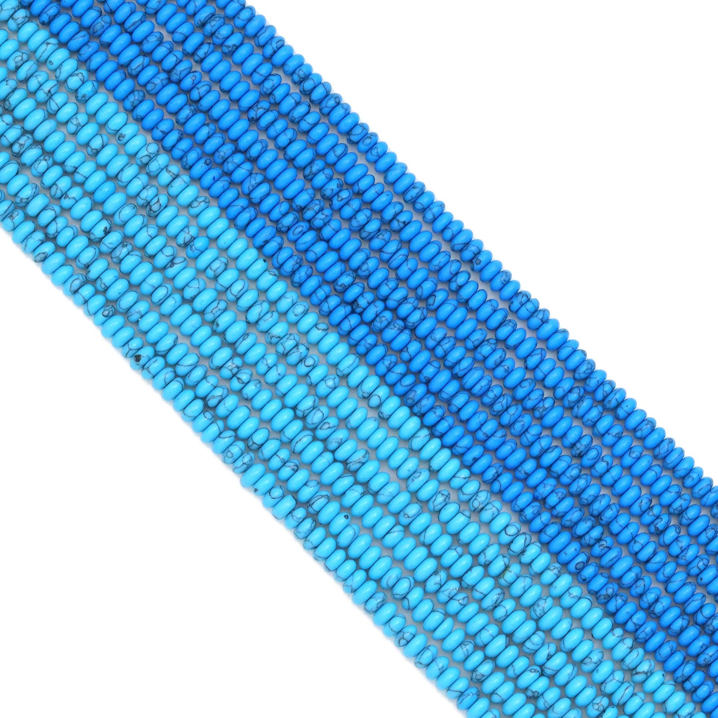 2x4mm Smooth Rondelle Turquoise Beads, Sku#U2045